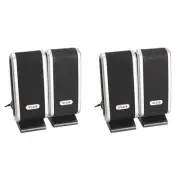 4 Pcs USB Computer Speakers Portable Speaker Stereo 3.5mm with Ear Jack for7364