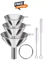 6 Pcs Stainless Steel Mini Funnels for Kitchen use Large Tiny Small Funnel Set3