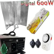 Mel Metro 600w Digital Ballast Hydroponic Reflector MH Lamp&Timer Lighting Kit