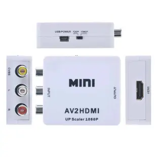 轉換器 AV 轉 HDMI  VGA 轉 HDMI 轉接盒適用PS2、Wii、任天堂紅白機、擴大機等轉換至電視/電腦螢幕