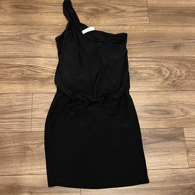 White House Black Market Dress NWT Single shoulder Strap Ruched waist Size 8