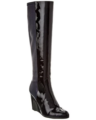 Stuart Weitzman Milla City Wedge Patent & Leather Knee-High Boot Women's
