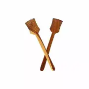 Handmade Wooden Spoons Of 2 Pcs Set Are Ideal For Flipping Dosa / ROTI On Pans