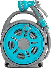 Water Hose Reel Cart with Storage Rack for Garden and Car Washing Multifunctional Holder for Hose Watering Tools and Yard Cleaning