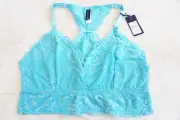 CITY CHIC Plus Size XL / 22 Kira Bralette PULL OVER BRA WIREFREE Soft Cup Blue