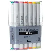 Copic Sketch Markers Assorted 12 Pack