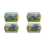 2x 2pc Ashdene Tractors Then/Now Massey Ferguson Serving Platter Scatter Tray