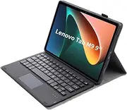 Jarttarn Touchpad Keyboard Case Compatible with Lenovo Tab M9 Case 9 inch Released 2023, Magnetic Removable Wireless Keyboard Cover with Pen Holder (Black)