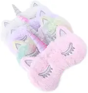 4pcs Unicorn Eye Mask Eyemask Sleeping Mask for Cotton Sleep Eye Eye Mask for Sleeping Night Mask Plush Eye Cover Sleep Eye Patch Cartoon Eye Patch Unicorn Eye Patch FOMIYES