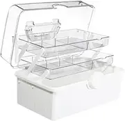 TENOL Medicine Storage Box Home Use Drug Storage Box Portable Handle First Aid Kits Carrying Case for Cosmetic Car Camping Travel