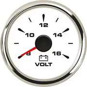 Universal 52mm Voltage Gauge Volt Meter 8-16v 18-32v Waterproof for Motorcycle Car Truck Voltage Meter 7 Colors Backlight Voltmeter(WS 8-16V)
