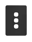 Beacon Lighting Vynco Metro 3 Gang Plate Only in Matte Black