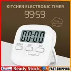 Magnetic Digital Timer Stopwatch Cooking Countdown Timer Clock (White)
