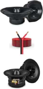 Black Diamond 2x 6x9" & 2x 6.5" Speakers with Built-in Tweeters + Speaker Wire
