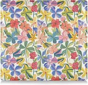 [Amooorous] Colorful Summer Hawaiian Flowers Leather Auto Registration Insurance & ID Card Holder Auto Truck Comparment Accessories Case for Documents, Cards, License, Colorful summer Hawaiian flowers, 1 size