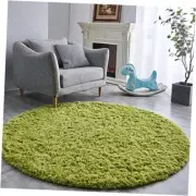 FJZFING Round Rug Ultra-Soft Plush Modern 5x5 Circle Area 5x5 Feet Grass Green