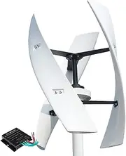 HUIZHITENGDA 3000W-6000W Vertical Wind Turbine, 12V 24V 48V Vertical Axis Windmill Water Turbine Generator with MPPT Charger Home Appliance