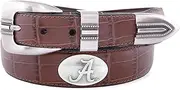 Zeppelin Products Inc. NCAA Alabama Crimson Tide Crocodile Tip Leather Concho Belt