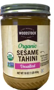 Woodstock Organic Unsalted Sesame Tahini 16 Ounce 1 Bottle