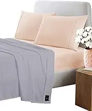 Grounding Bed Sheets, 5% Conductivity Silver Fibre, Therapy Sleep Wellness, Promotes Blood Circulation, Improves Stress and Anxiety,with 15ft Grounding Wire, Gray(Half,35x90IN)