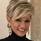 QUEENTAS Pixie Layered Short Blonde Wigs for White Black Women Synthetic Hair...