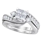 1 CT-Diamond INVISIBLE BRIDAL SET