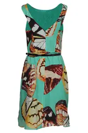 Eva Butterfly Print Dress--VER-EVA-M