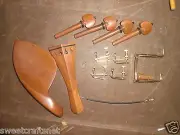 1 SET JUJUBE WOOD B TYPE Violin fitting 4/4 with screw, tail gut, fine tuner gut