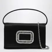 [ROGER VIVIER] Black Satin Micro Pilgrim Bag One size Black