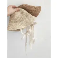 在飛比找ETMall東森購物網優惠-草帽新款蕾絲沙灘防曬兒童帽子