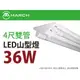 【限時促銷↘】March LED山型燈4尺T8玻璃燈管36W雙管MH-94104全電壓/奇恩舖子推薦限白光☆適店面/商空居家