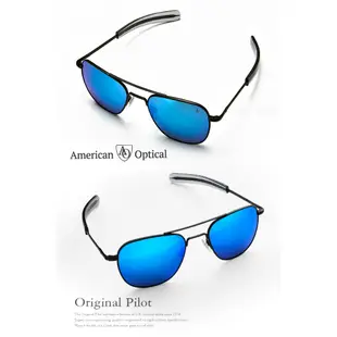 📢光世界 AO Eyewear 初版 飛官款 太陽眼鏡 OP-352BTSMBMG (藍色玻璃鏡片/黑色鏡框52mm)