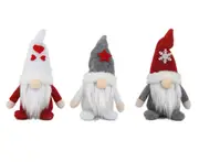 C292 3PCS Christmas Dwarf Old Man Faceless Doll Doll Ornaments Holiday Dressing Supplies Christmas Ornaments