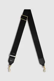 Logo Bag Strap - Black/Black | Oroton