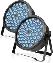 BETOPPER Stage Lights Strobe Lighting LED Par Lights 54 * 1.5w RGB 3 in 1 DMX512 Lightweight Disco DJ Light‘ for Party Wedding Club Bars Show (2S)