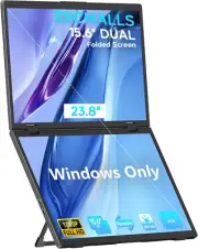 (Windows Only) Triple Laptop Screen Extender, 15.6" Dual Monitor Travel Foldable