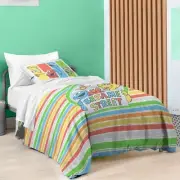 Saturday Park Sesame Street Full/Queen Duvet Cover and Sham Set - Elmo and Co...