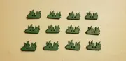 Novelty Buttons (new) 1" (12) GRASS CLUMPS #550