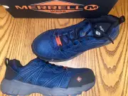 MERRELL MENS FULLBENCH SUPERLITE ALLOY TOE WORK SNEAKERS SIZE 11