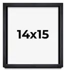 14x15 Shadow Box Frame Black | 1 Inches Deep Real Wood Farmhouse Shadowbox Displ