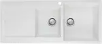 Oliveri Santorini 1 & 3/4 Right Hand Bowl with Drainer White Sink