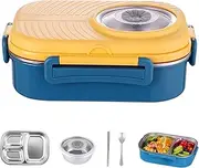 Stainless Steel Thermal Lunch Box for Kids, Leakproof Lunch Box with Chopsticks & Spoon, Portable for School, Work, Picnics, Travel