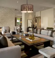 AUTUMN: Drum Aged Bronze with Amber Lining Pendant Light Large