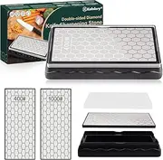 Double-Sided Diamond Sharpening Plate,400/1000 Grit Knife Sharpener Stone, 150x63mm Honeycomb Surface Outdoor Kitchen Grinding Tool-Kalolary