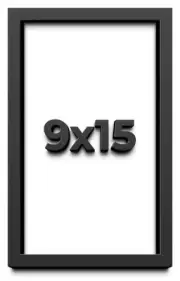 9x15 Shadow Box Frame Black | 2 Inches Deep Real Wood Contemporary Shadowbox Dis