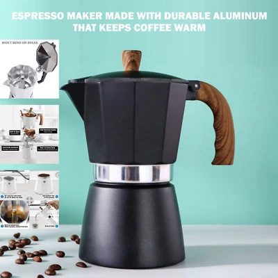 Coffee Maker Barista Coffee Stovetop Espresso Brewer Aluminium Percolator