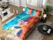 v4363 Bed Sheets Vegeta Anime Boy Duvet Cover Set Bedclothes Bed Linen Bedspread Kids Bed Sheets IU4363