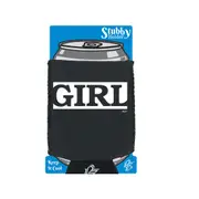 Girl Word - Funny Novelty Stubby Holder With Base
