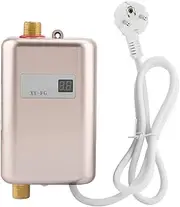 Instant Water Heater 220V 3800W Mini Electric Tankless Instant Hot Water Heater Bathroom Kitchen Washing EU Plug Golden Instant Water Heater