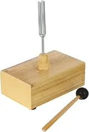 OFFSCH 512hz Tuning Fork Set Mallet Wooden Base Sound Wave Experiment Teaching Prop